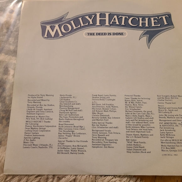 Molly Hatchet The Deed is Done vintage vinyl record album. Like new - Picture 10 of 11